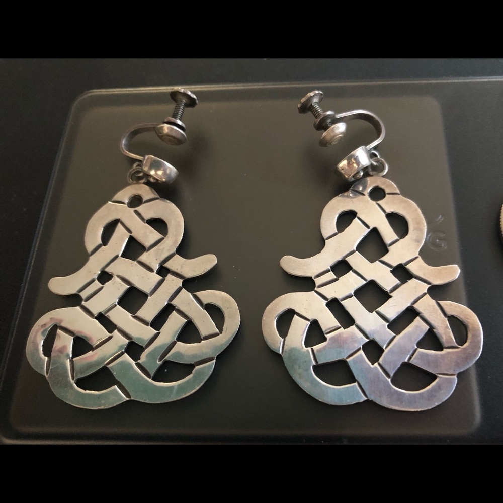 Vintage sterling earrings- screw back -REDUCED!!